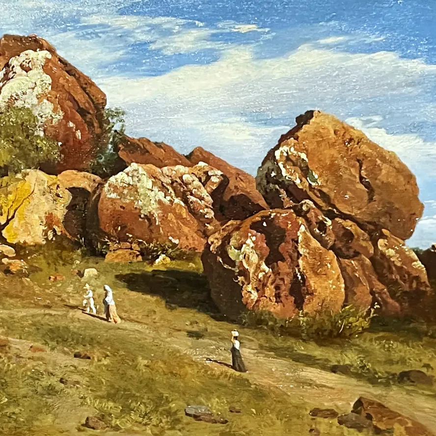 Хосе Мария Веласко — Скалы на холме Атзакоалько, 1874 (холст, бумага)