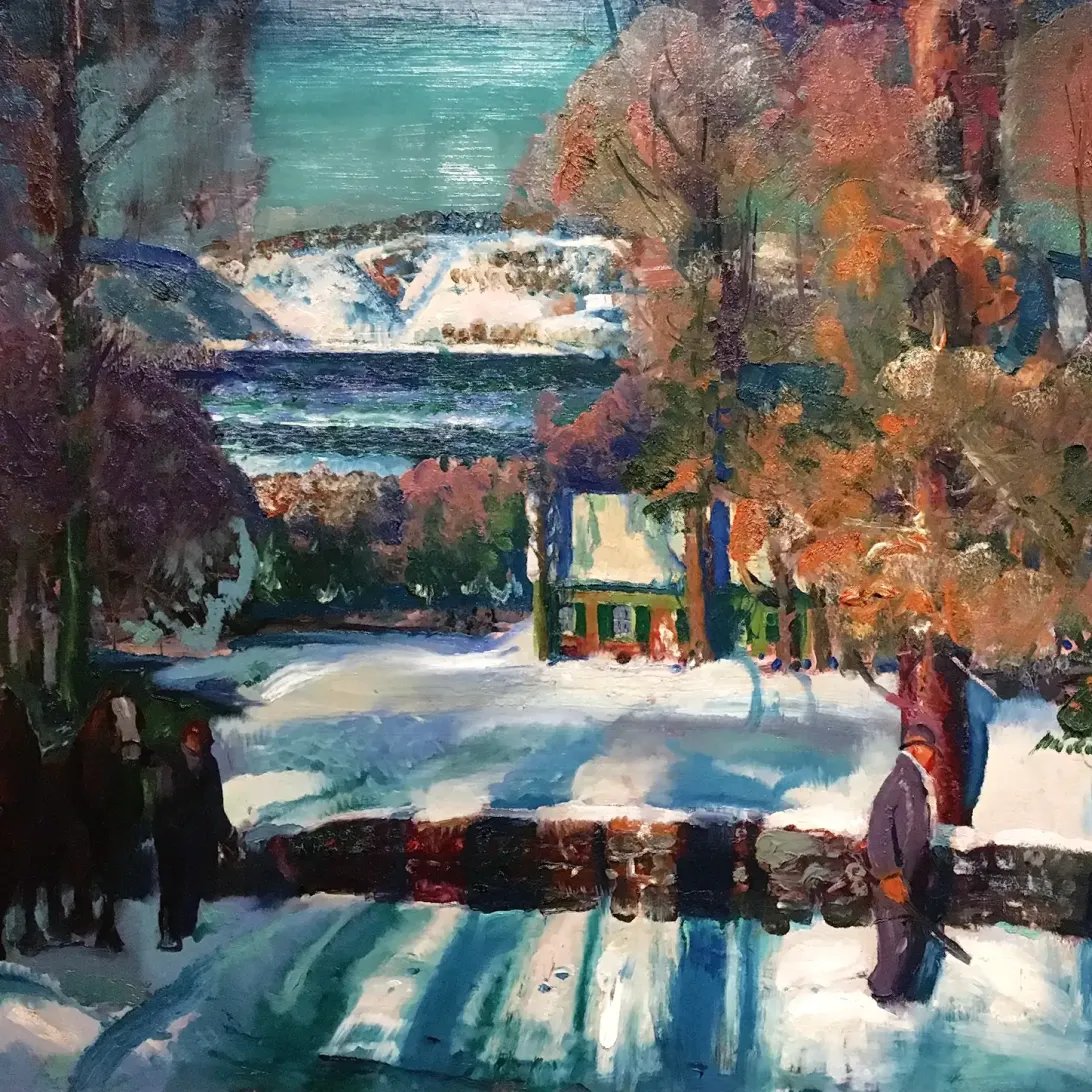 Джордж Уэсли Беллоуз — Зимняя дорога, 1912 (холст, масло)