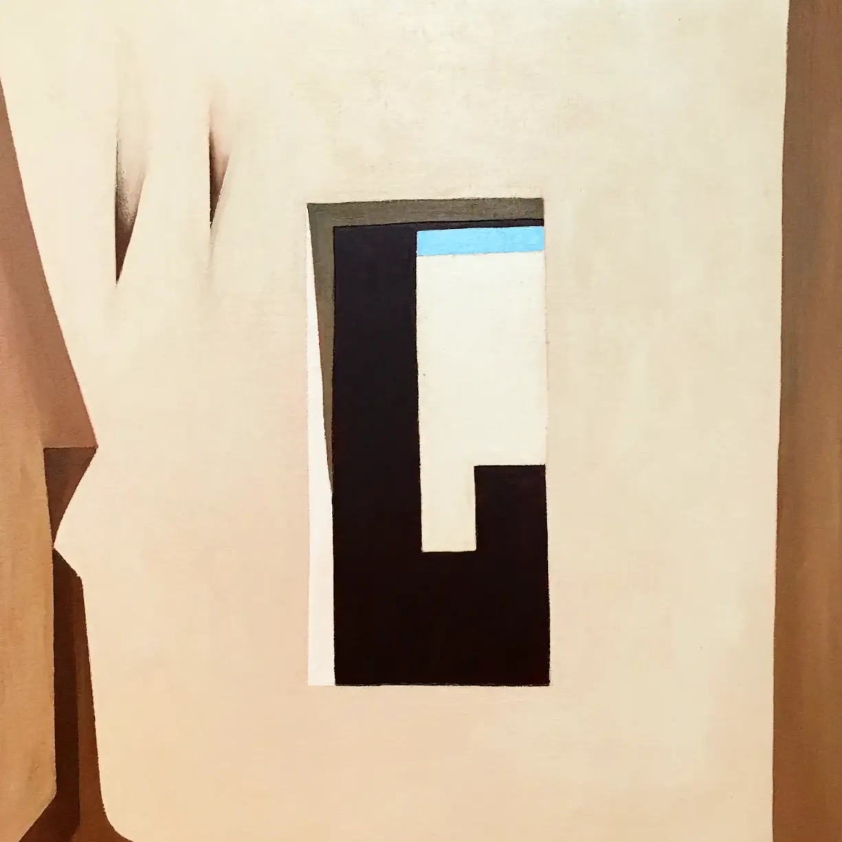 Джорджия О’Кифф — Во дворе, 1946 (масло на бумаге)