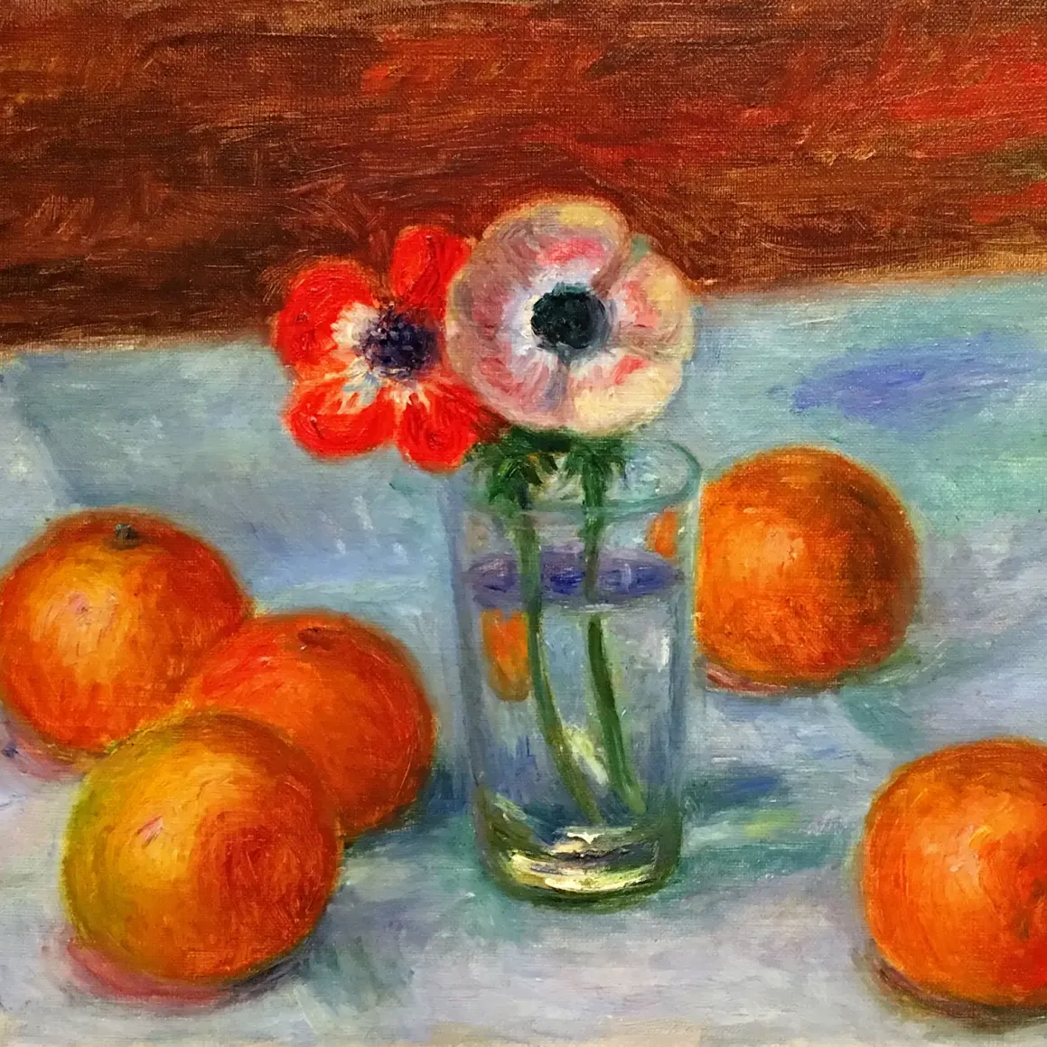 Уильям Глэкенс — Анемоны и апельсины, 1929-1930 (холст, масло)