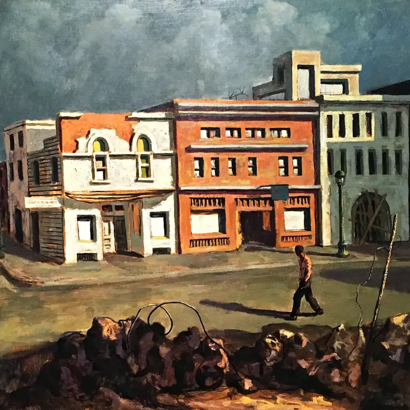 Хьюи Ли-Смит — Воскресный полдень. 1953 (доска, акрил)