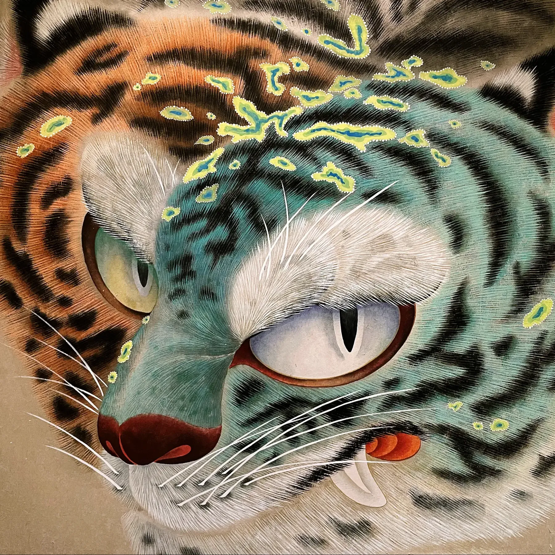 Чи Минсон — Взгляд 1, 2021 (бумага ханджи, пигменты)