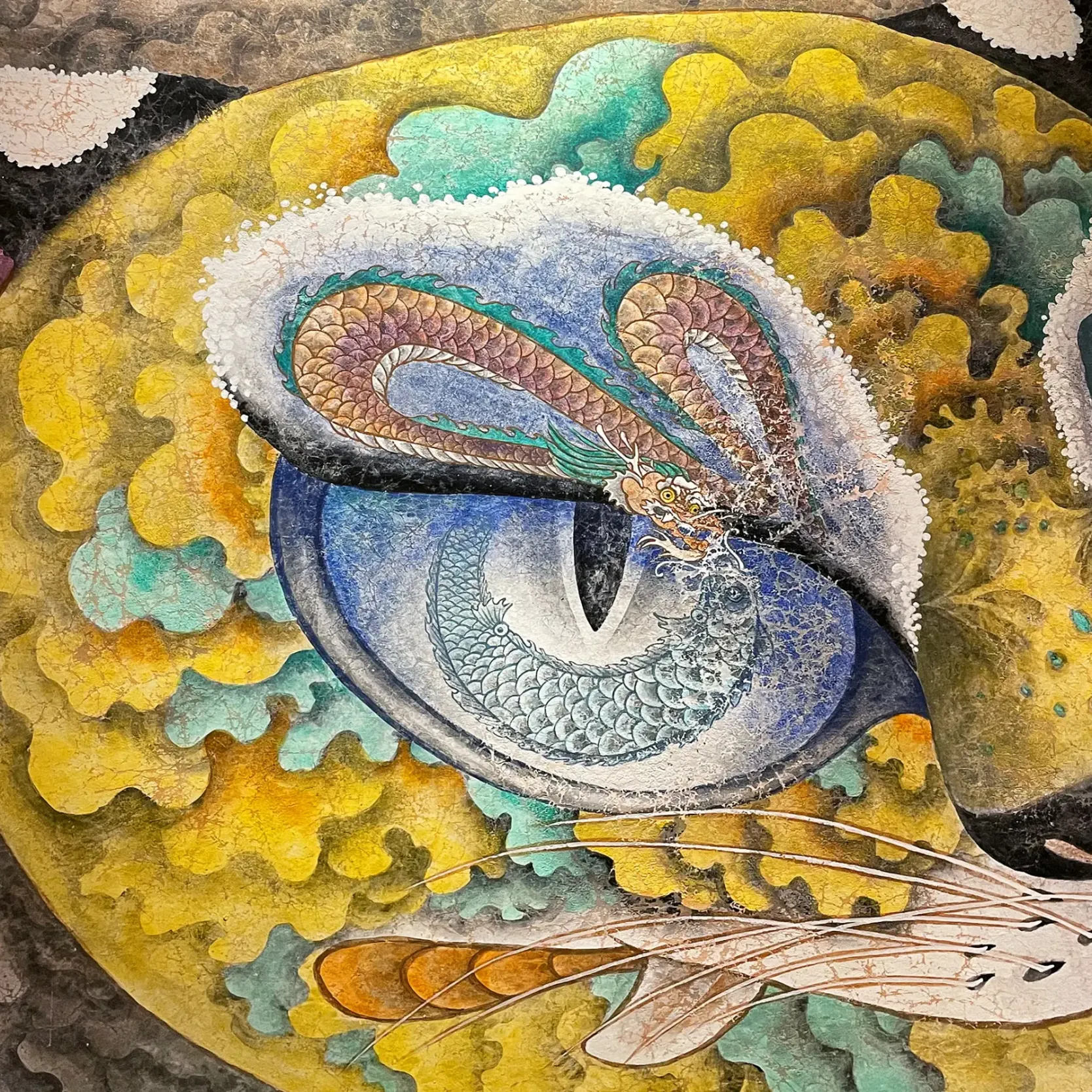 Чи Минсон — Взгляд 2, 2021 (бумага ханджи, пигменты)