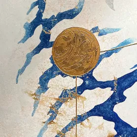 Чи Минсон — Меч четырех тигров 4, 2021 (бумага ханджи, пигменты, поталь)