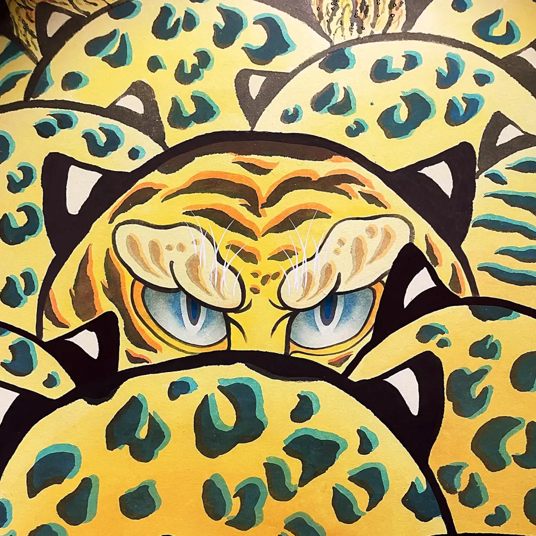 Чи Минсон — Осень. Из серии Дорога, 2023, фрагмент, (бумага ханджи, пигменты)