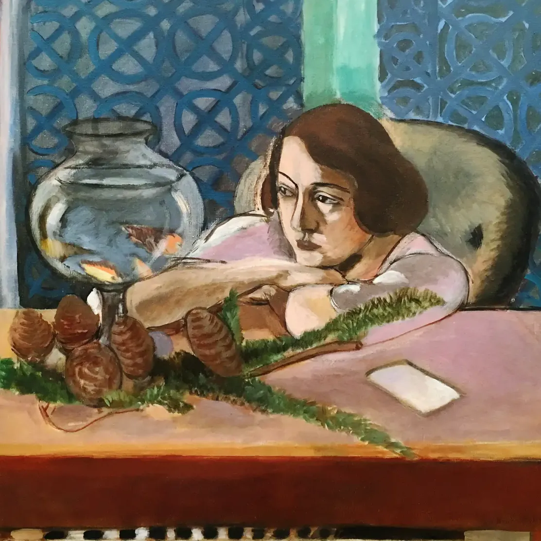 Анри Матисс — Женщина перед аквариумом,1921 (холст, масло)