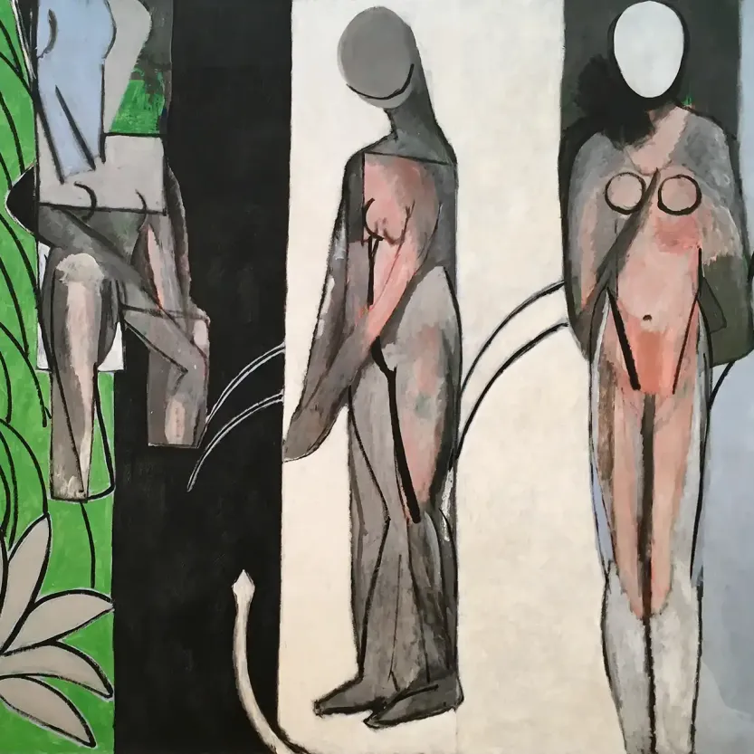 Анри Матисс — Купальщицы у реки, 1909-1913 (холст, масло)