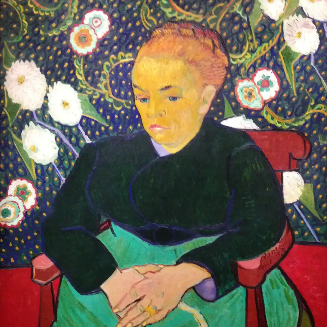 Винсент Ван Гог — Портрет мадам Рулен, 1889 (холст, масло)