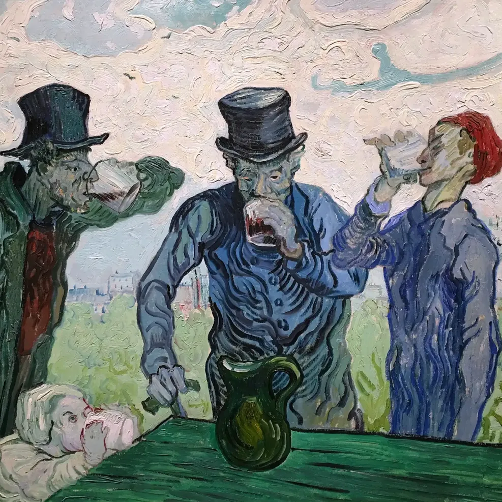 Винсент Ван Гог — Пьяницы, 1890 (холст, масло)