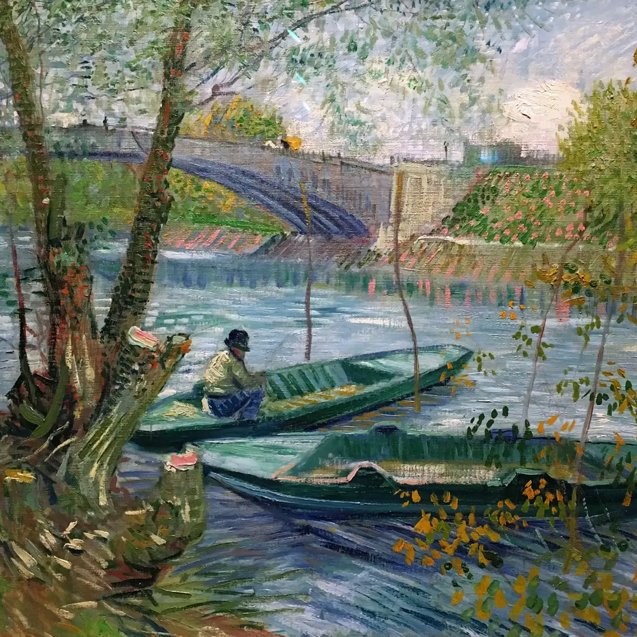 Винсент Ван Гог — Рыбалка весной, мост Клиши, 1887 (холст, масло)