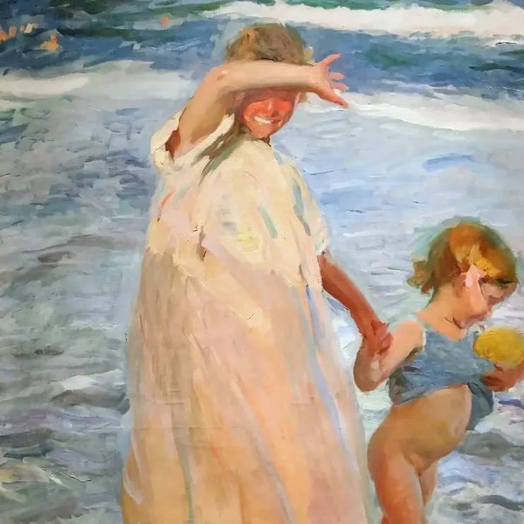 Хоакин Соролья-и-Бастида — Две сестры, Валенсия, 1909 (холст, масло)