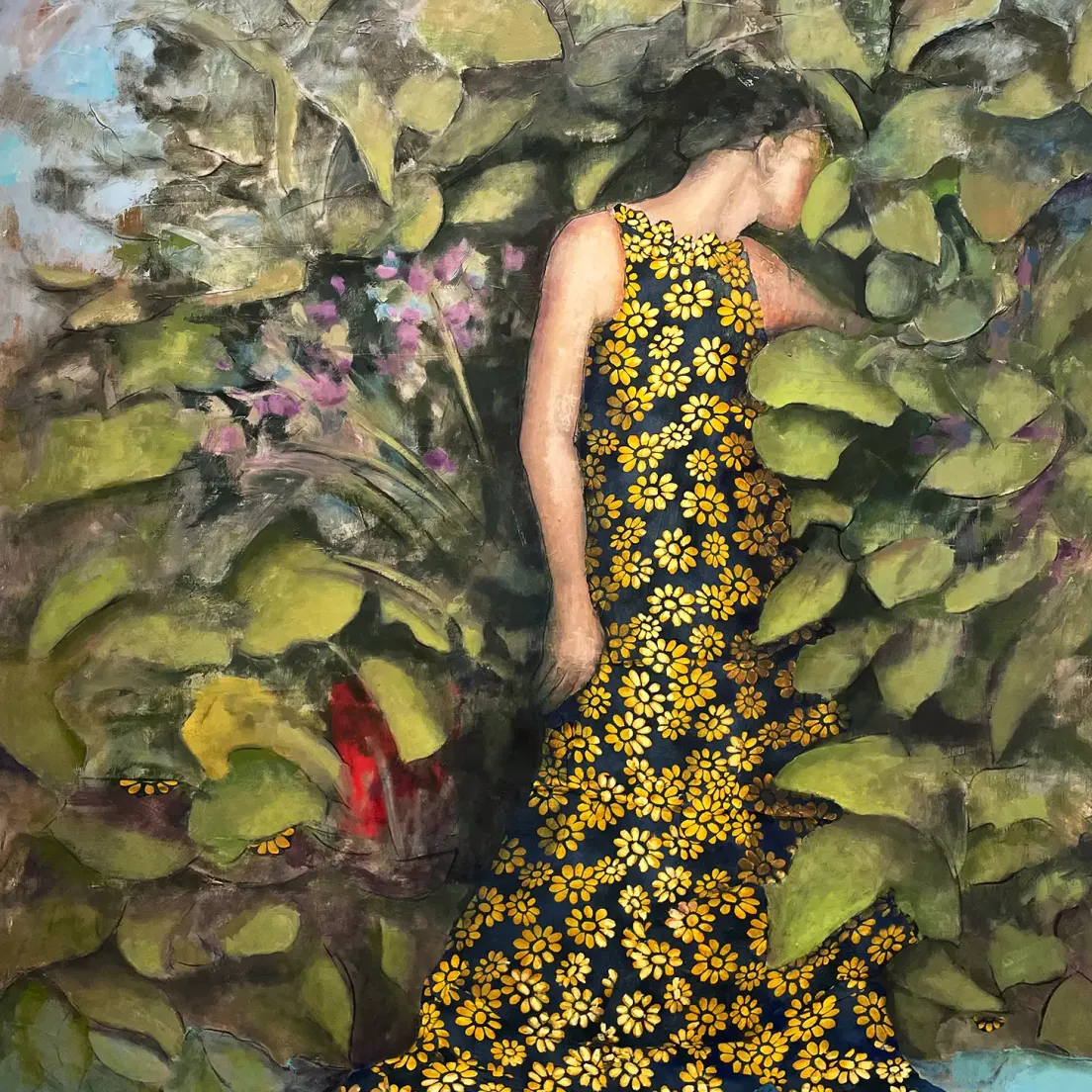 Энн Бен-Ор — Золотые цветы, 2025 (холст, масло)