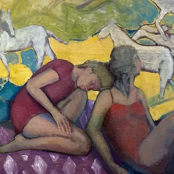 Энн Бен-Ор — Лошади, 2024 (холст, масло)