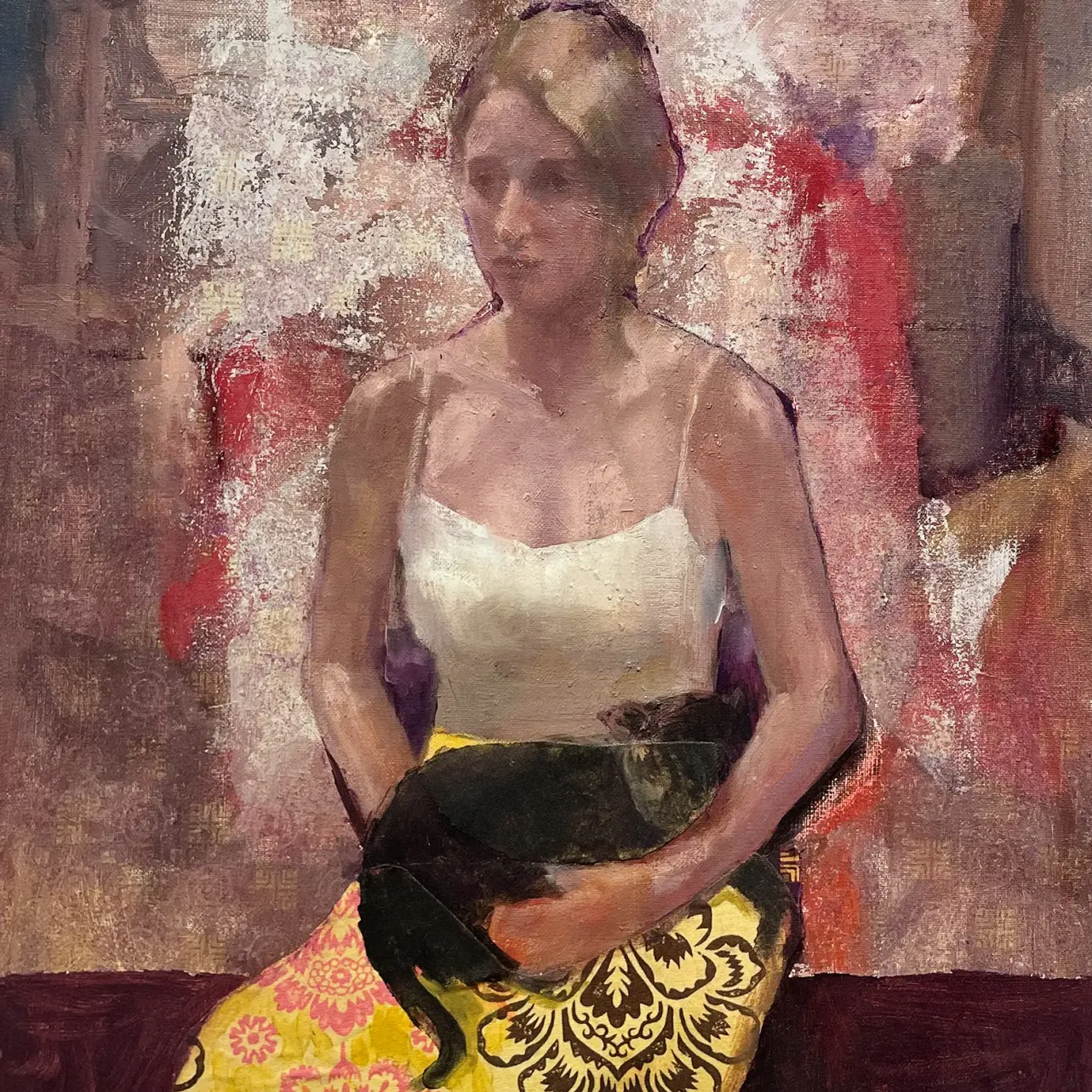 Энн Бен-Ор — Нета с котом, 2025 (холст, масло)