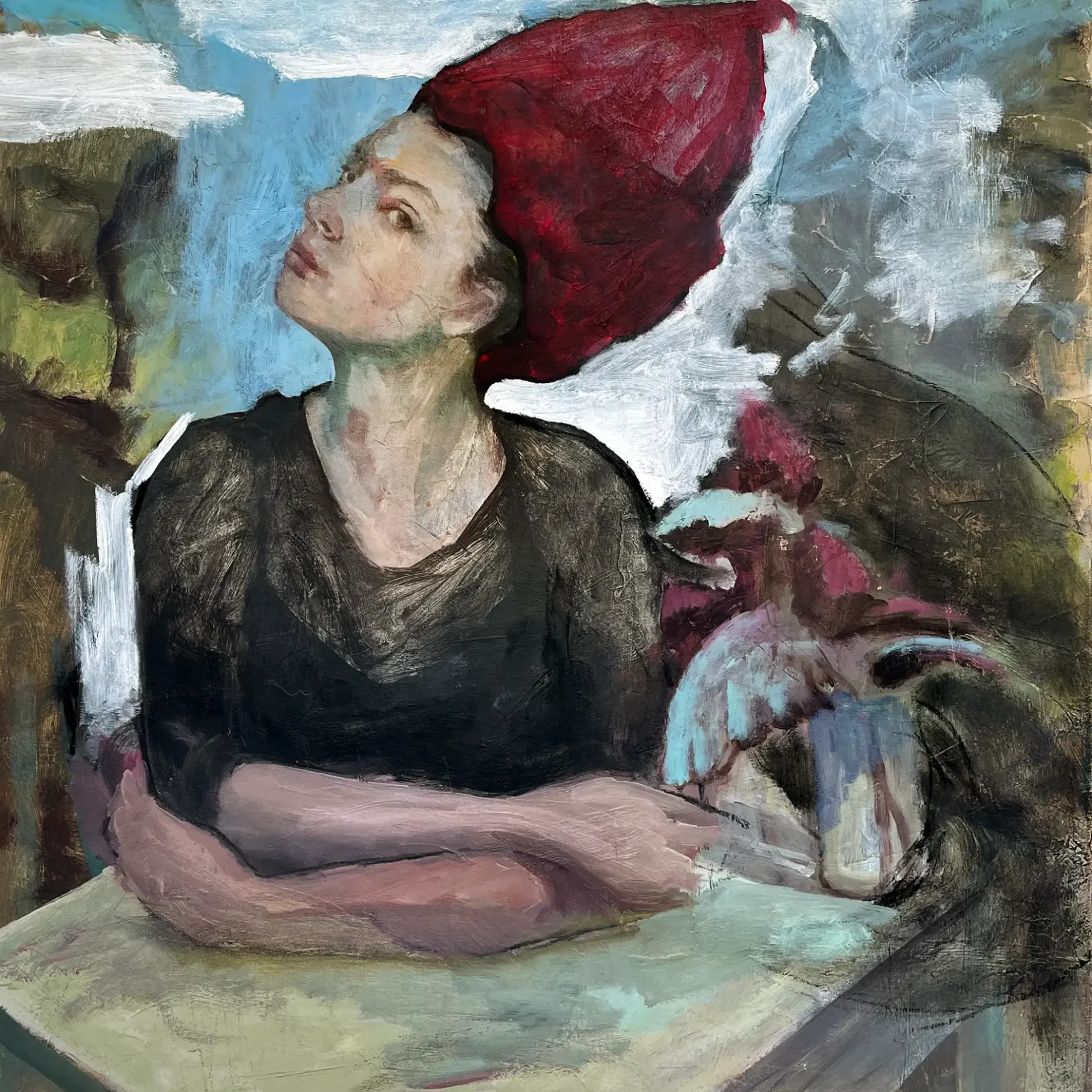 Энн Бен-Ор — Странная шляпа, 2025 (холст, масло)