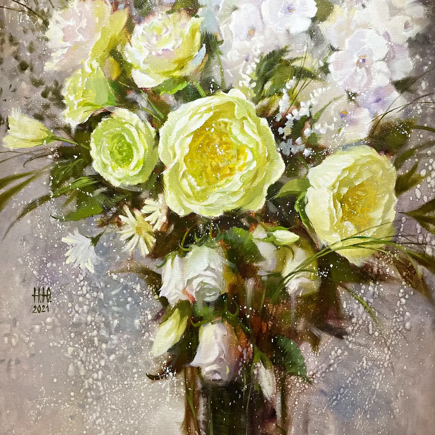 Юлия Непокрытая -- Белая мелодия, 2021 (холст, масло)