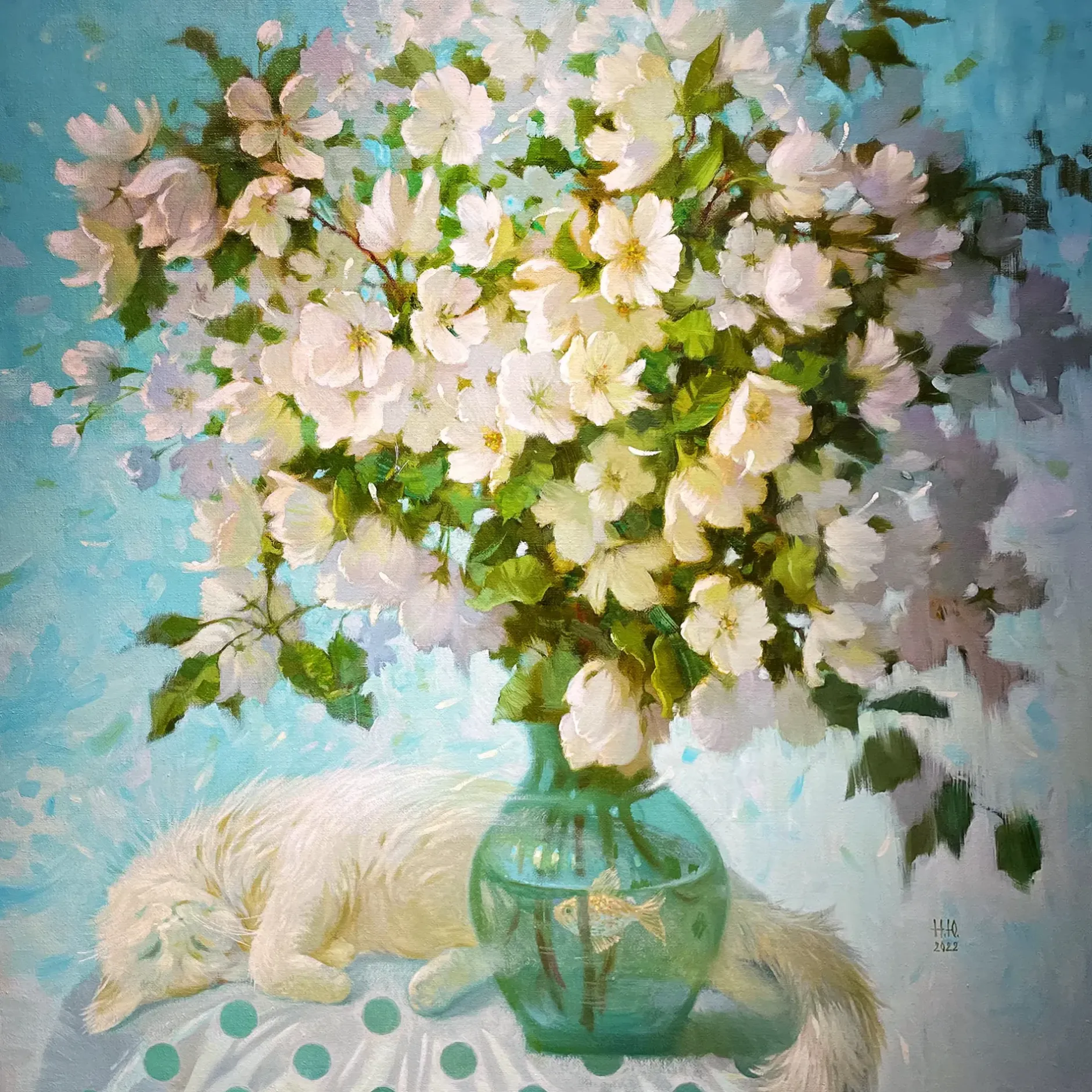 Юлия Непокрытая -- Белые сны, 2022 (холст, масло)