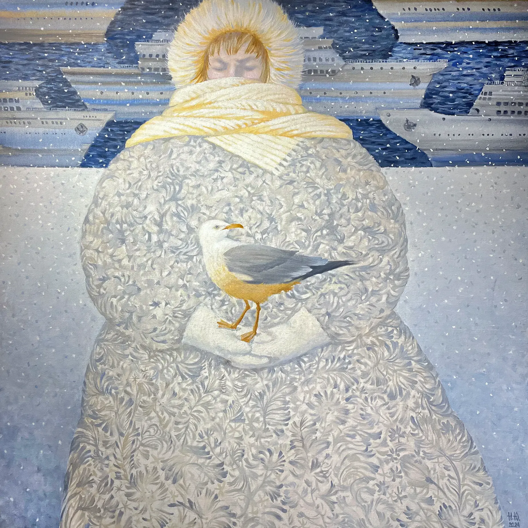 Юлия Непокрытая -- Северное море, 2024 (холст, масло)