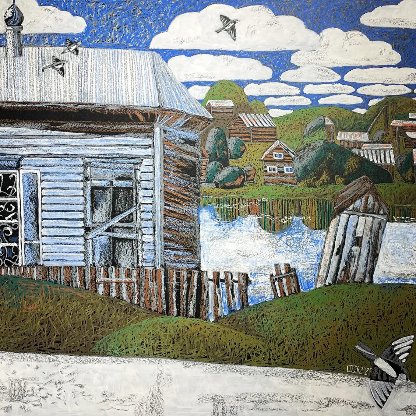 Юлия Шадрина — Ах, лето, 2025 (бумга, смешанная техника)