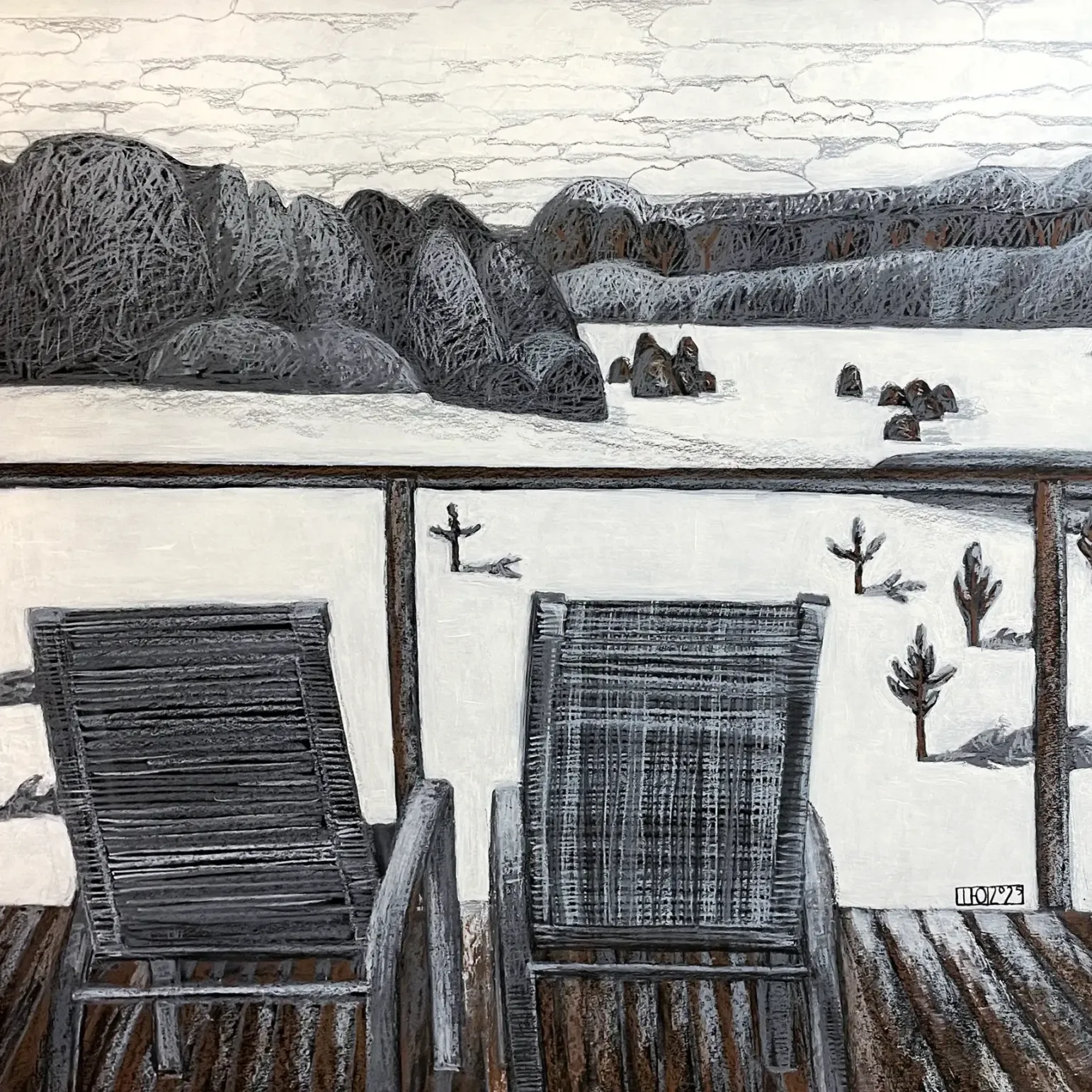 Юлия Шадрина — Безмолвие, 2023 (бумга, смешанная техника)