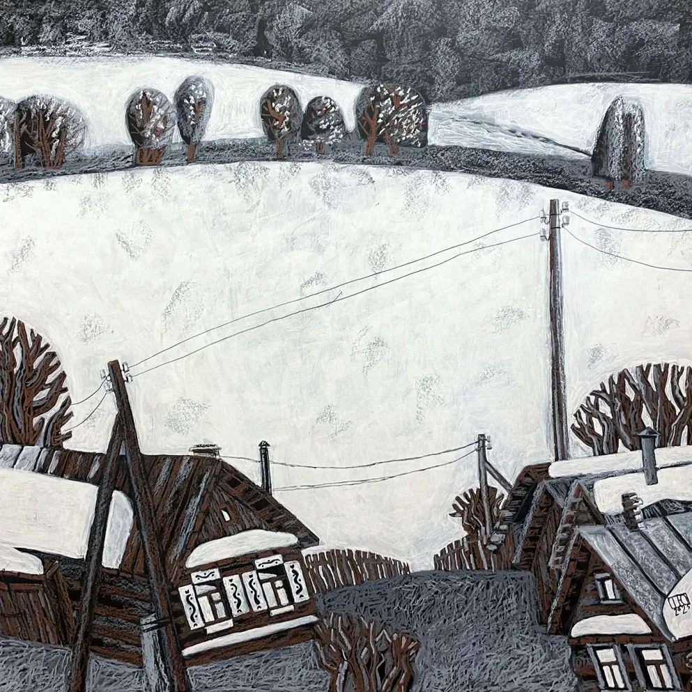 Юлия Шадрина — Тишина, 2025 (бумга, смешанная техника)